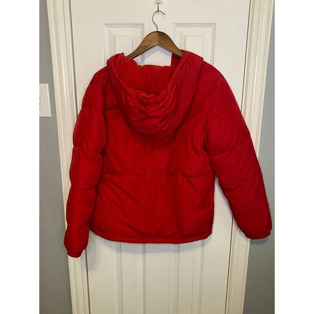Swiss Tech Boys XL 14 16 Red Hooded Puffer Jacket Quilted Winter Coat